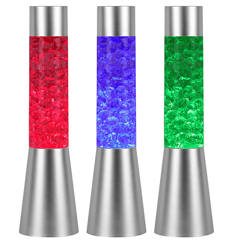 बर्फ जैसे आकार के साथ रंग बदलने वाली तरल चमकदार रात की रोशनी