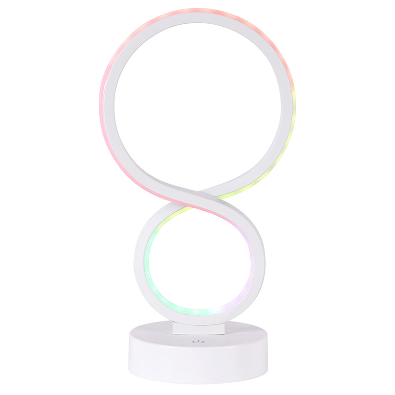 8 शेड के साथ आरजीबी लाइट एलईडी डेस्क लैंप